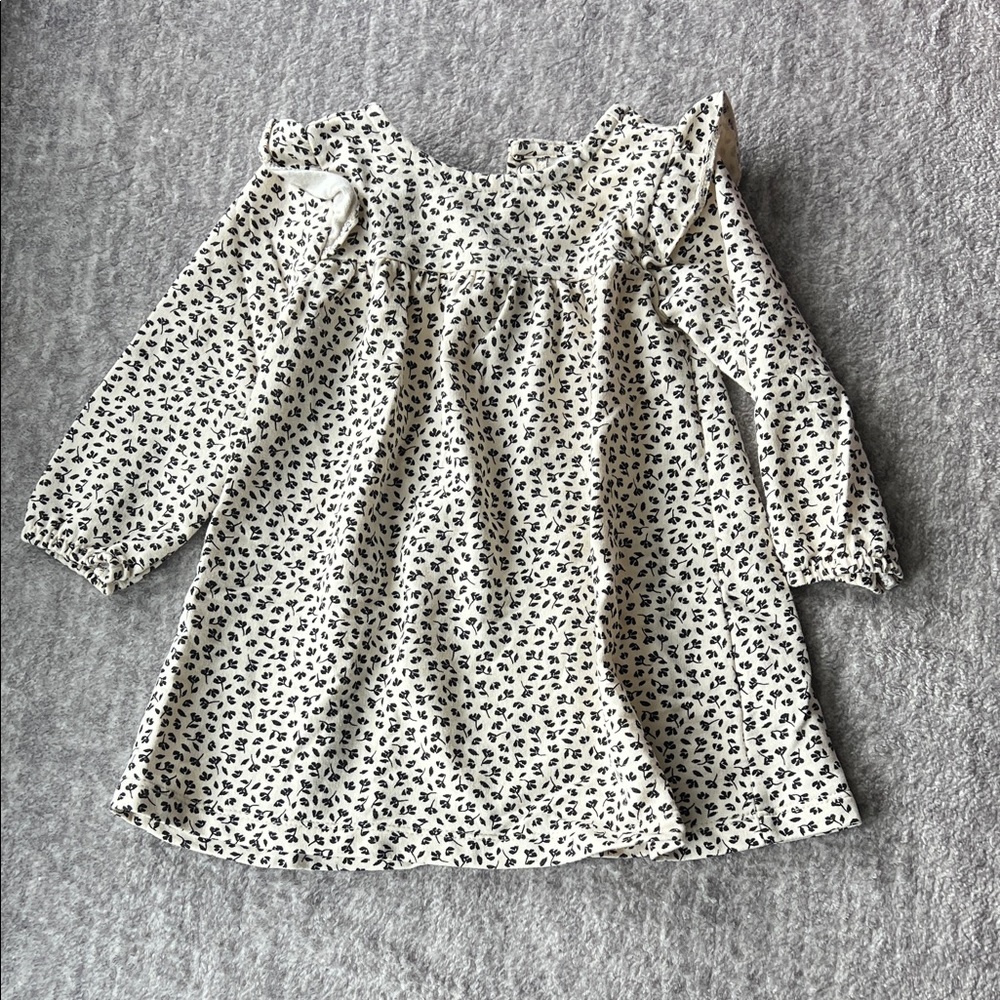 Carter's Black and Cream Floral Dress